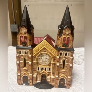 Charming Brown and Black Cathedral Figurine